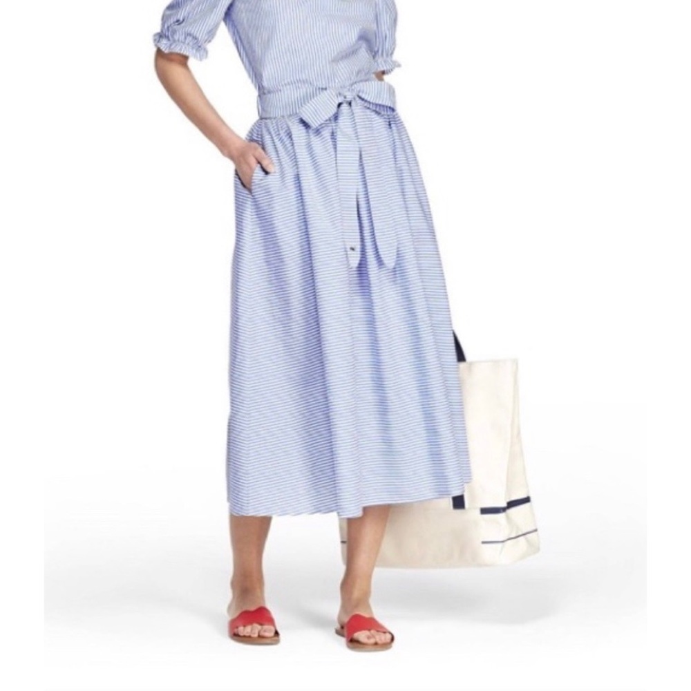 Vineyard Vines Target Striped Midi Skirt